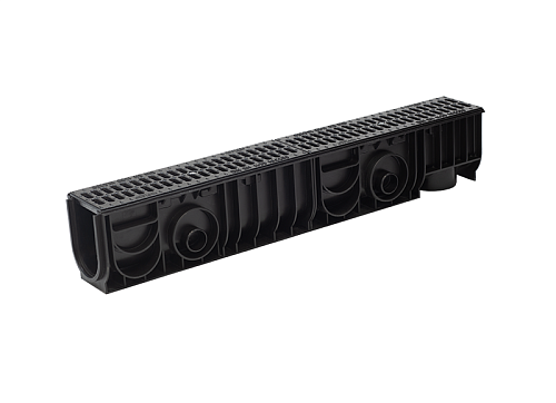 Лоток Ecoteck STANDART 100.175 h179 с решеткой 100 чугунной поперечной, кл. С250 Лоток Ecoteck STANDART 100.175 h179 с решеткой 100 чугунной поперечной, кл. С250